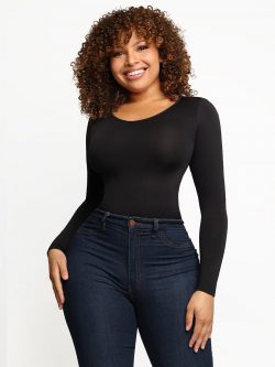 Women’s Seamless Bodysuit Long Sleeve | Waistdear