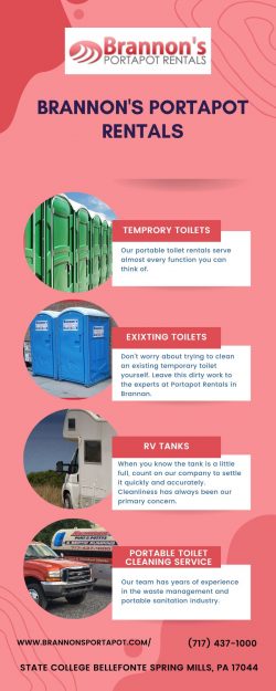 Brannon’s Portapot Rentals is Providing Local Porta Potty Rental Services in Bellefonte