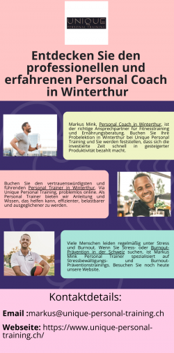 Entdecken Sie einzigartiges Personal Training für Personal Coach in Winterthur