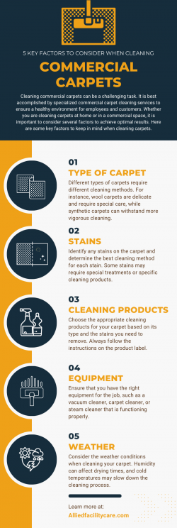 5 Key Factors to Consider When Cleaning Commercial Carpets