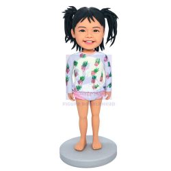 Little Girl In Cute Clothes Custom Figure Bobbleheads