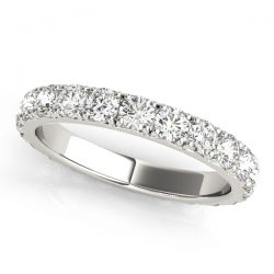 Round Diamond Women’s Eternity Band in 14k White Gold