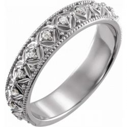 Women’s Diamond Anniversary Band in White Gold