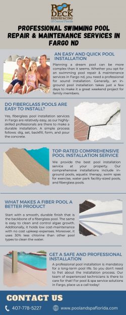 Professional Swimming Pool Repair & Maintenance Services In Fargo Nd