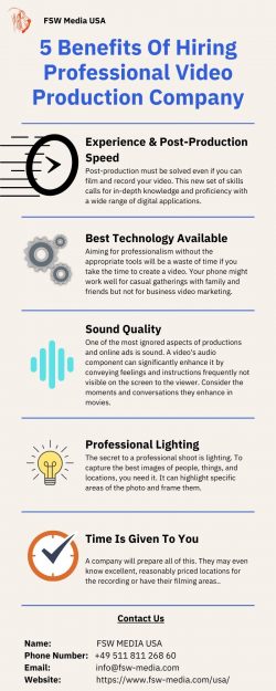 5 Benefits Of Hiring A Professional Video Production Company