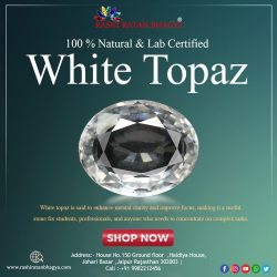 Buy Certified White Topaz Stone Online at Best Price