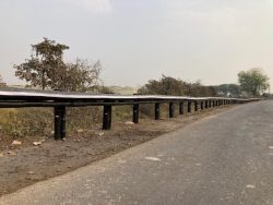 Bamboo crash barrier