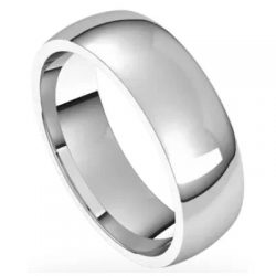 Elegant Design Half-Round Classic Wedding Band for Men