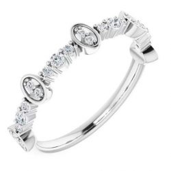 Modern Diamond Anniversary Band for Her