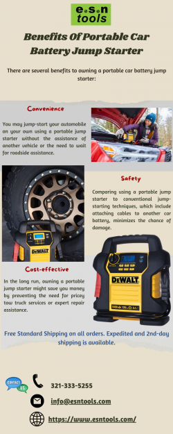 Benefits Of Portable Car Battery Jump Starter