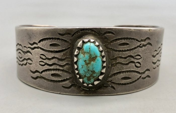 Circa 1910 Ingot Turquoise Bracelet