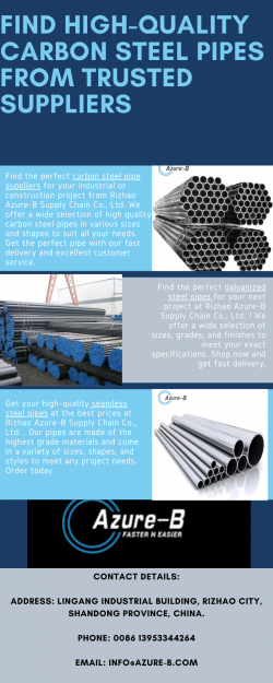 Quality Carbon Steel Pipes Supplied by Trusted Suppliers