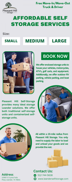 Get Affordable Self Storage Units in Leander, Texas