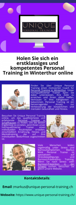 Entdecken Sie das beste Personal Training in Winterthur online