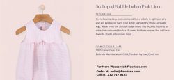 Scalloped Bubble Italian Pink Linen