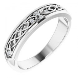 Chained Design Diamond Anniversary Band for Women