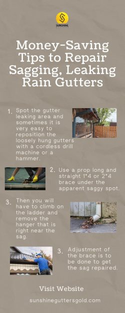 Money-Saving Tips to Repair Sagging, Leaking Rain Gutters