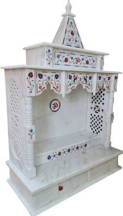 White marble inlay temple