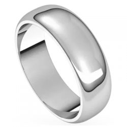 Classic Half-Round Wedding Band for Men