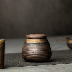 Hand-crafted Ceramic Coffee Canister at Cosmic Coffee Marketplace