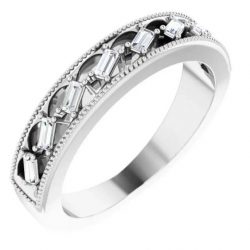 Women’s Anniversary Band with Glamorous Diamond