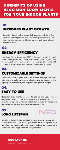 5 benefits of using Neocision Grow Lights for your indoor plants