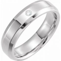 Beveled Edge Elegance Men’s Wedding Band