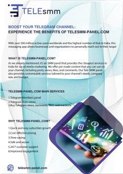 Boost Your Telegram Channel: Experience the Benefits of TeleSMM-Panel.com