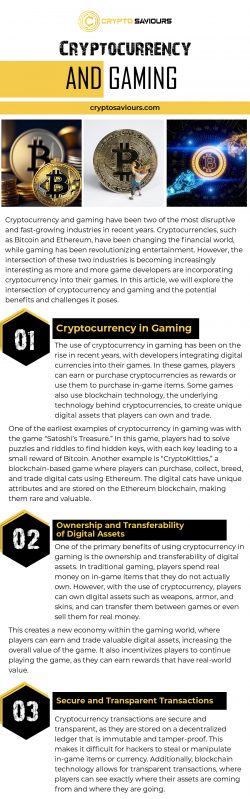 Unleash the Power of Cryptocurrency and Gaming with CryptoSaviours: A Gateway to Limitless Possi ...