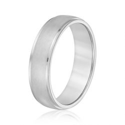 Polished Beveled Edges Wedding Band for Men