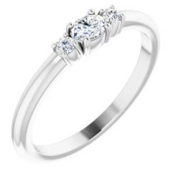 Three Stone Diamond Anniversary Band for Women