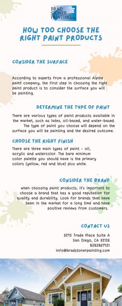 How too Choose the Right Paint Products