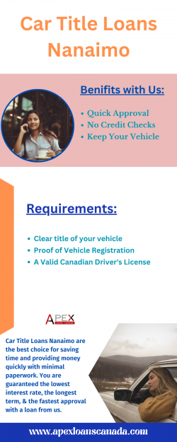 Obtain money using car title loans Nanaimo