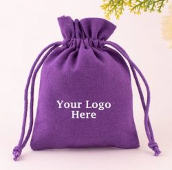 Plain Cotton Drawstring Jewelry Pouches with Logo – Tulinii