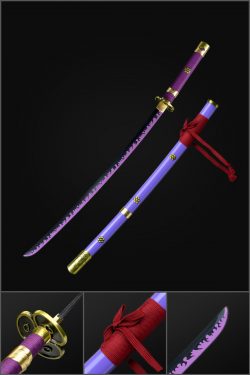 PURPLE KATANA SWORD