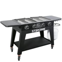 2 Ways 4 Burner EG Series Outdoor Griddle Station