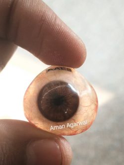 Custom made artificial eye centre