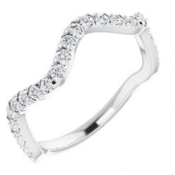 Unique Design Anniversary Band with Diamonds