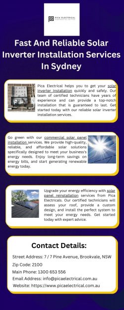 Browse Pica Electrical For Solar Inverter Installation