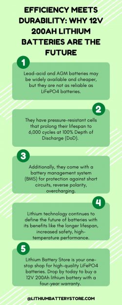 Efficiency Meets Durability: Why 12V 200Ah Lithium Batteries Are the Future.