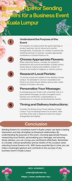 Tips for Sending Flowers for a Business Event in Kuala Lumpur