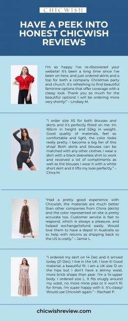 Have a peek into Honest Chicwish Reviews