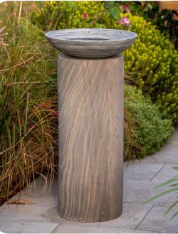 Sandstone garden birdbath