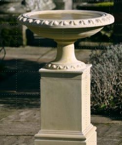 Sandstone carved birdbath