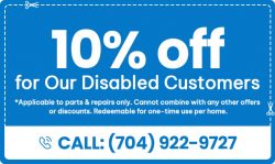 10% off for Disabled Customer