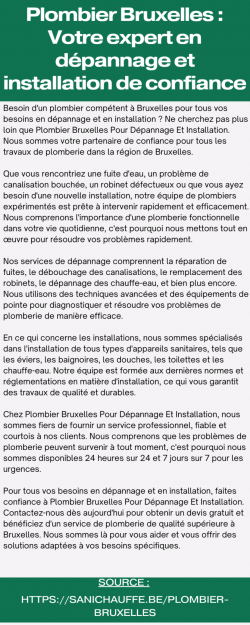 Dépannage de fuite d’eau : Expertise et savoir-faire à votre service à Bruxelles