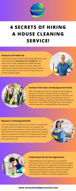 4 Secrets to Hiring a House Cleaning Service!