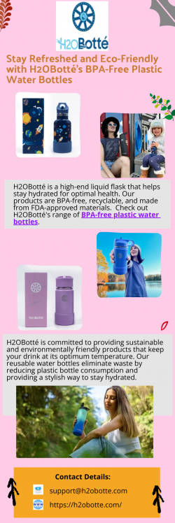 Stay Refreshed and Eco-Friendly with H2OBotté’s BPA-Free Plastic Water Bottles