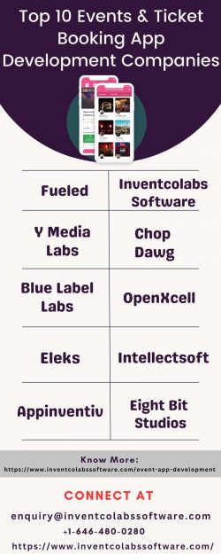 Top 10 Events & Ticket Booking App Development Companies
