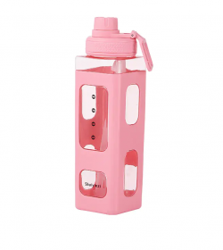 3 Color Square Non-toxic Flip Lid Water Bottle